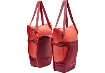 SACOCHE ARRIERE VAUDE TWINSHOPPER - ROUGE