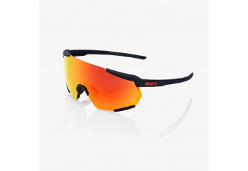 LUNETTES 100% RACETRAP 3.0 SOFT TACT BLACK-HIPER RED MULTILAY