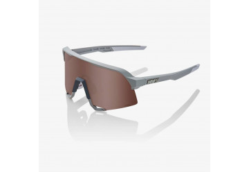 LUNETTES 100% S3 SOFT TACT STONE GREY HIPER CRIMSON SILVER